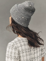 Rhinestone Beanie Grey