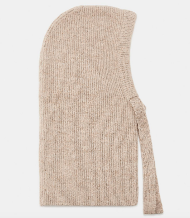 Surlaclava RIBBED KNIT Hoodie BEIGE