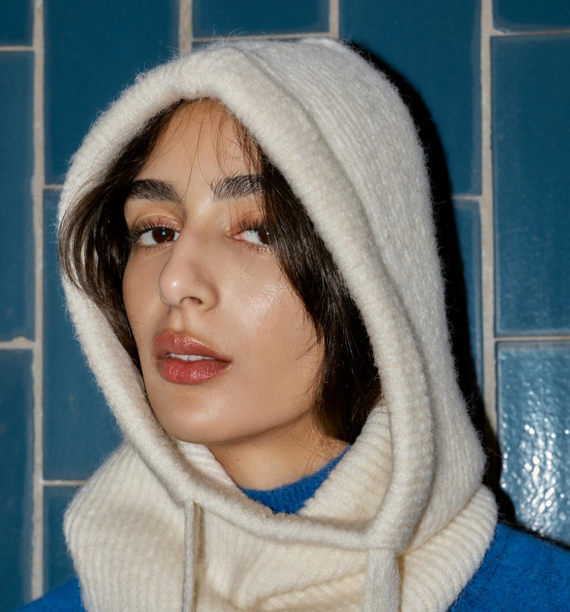 Surlaclava Ribbed Hoodie OFF WHTE