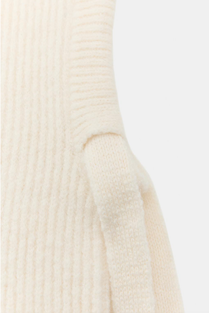 Surlaclava Ribbed Hoodie OFF WHTE