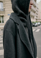 Surlaclava RIBBED KNIT hoodie Grey