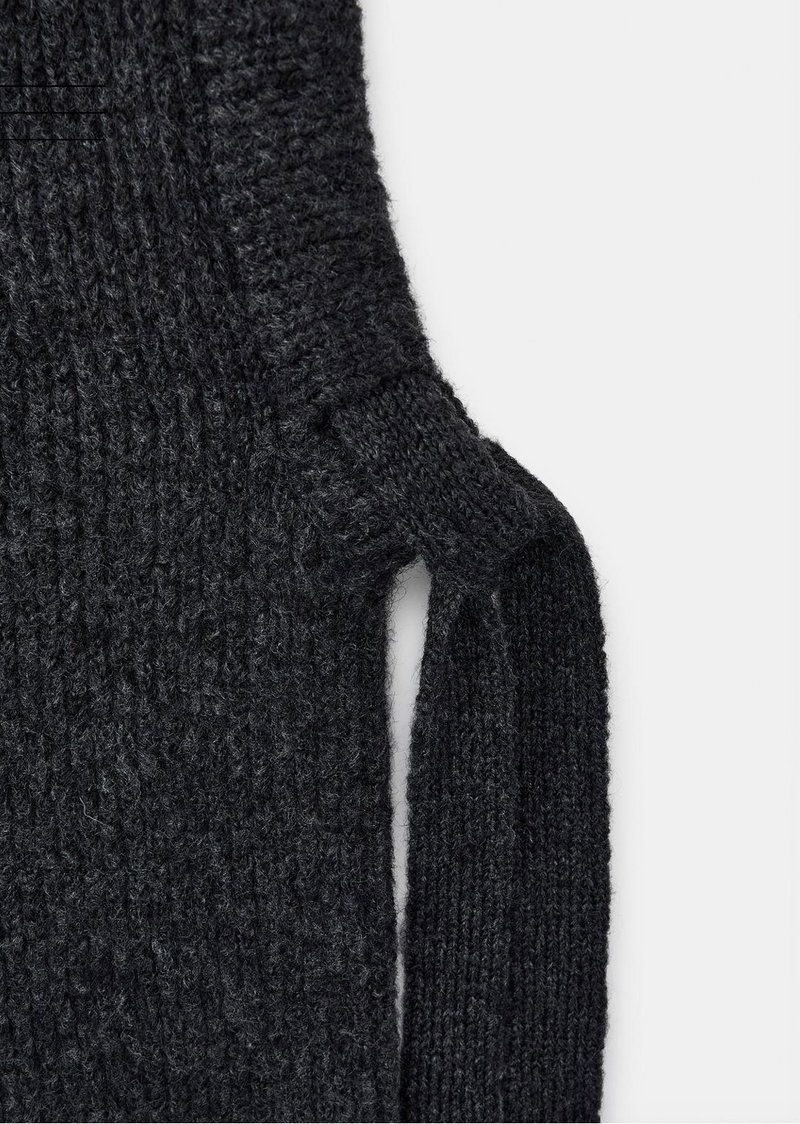 Surlaclava RIBBED KNIT hoodie Grey