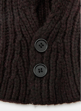 Surlaclava hoodie WITH BUTTONS BROWN