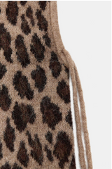 Surlaclava LEOPARD PRINT KNIT HOODIE
