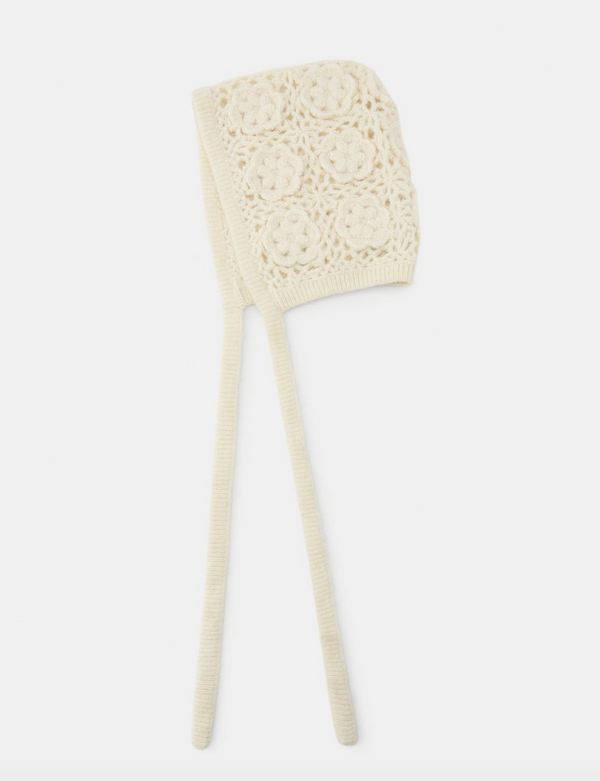 Surlaclava CROCHET FLOWER BONNET hoodie