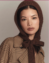 Surlaclava Front Tie Knit hoodie Brown