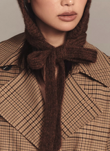 Surlaclava Front Tie Knit hoodie Brown