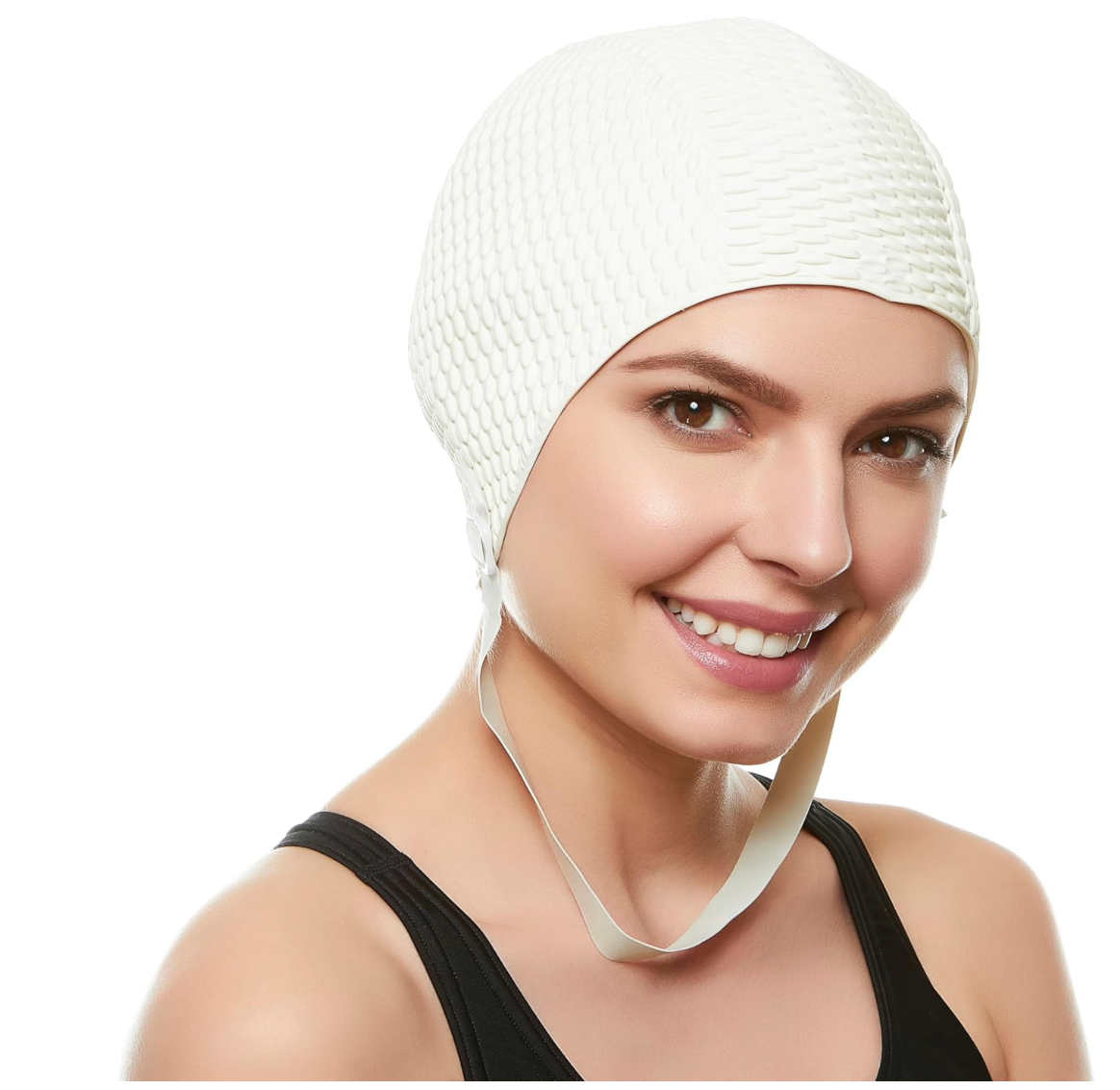 Chin Stap Vintage Swim Cap