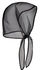 Organza Babushka Bonnet Black