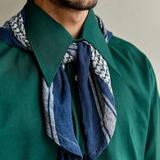 COTTON SQUARE KUFIYA NAVY