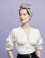 WIRE FULL CAP TURBAN Pearl Grey