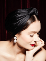 SILK PARISIAN TURBAN BLACK