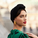 Pleated Bandana Turban Licorice
