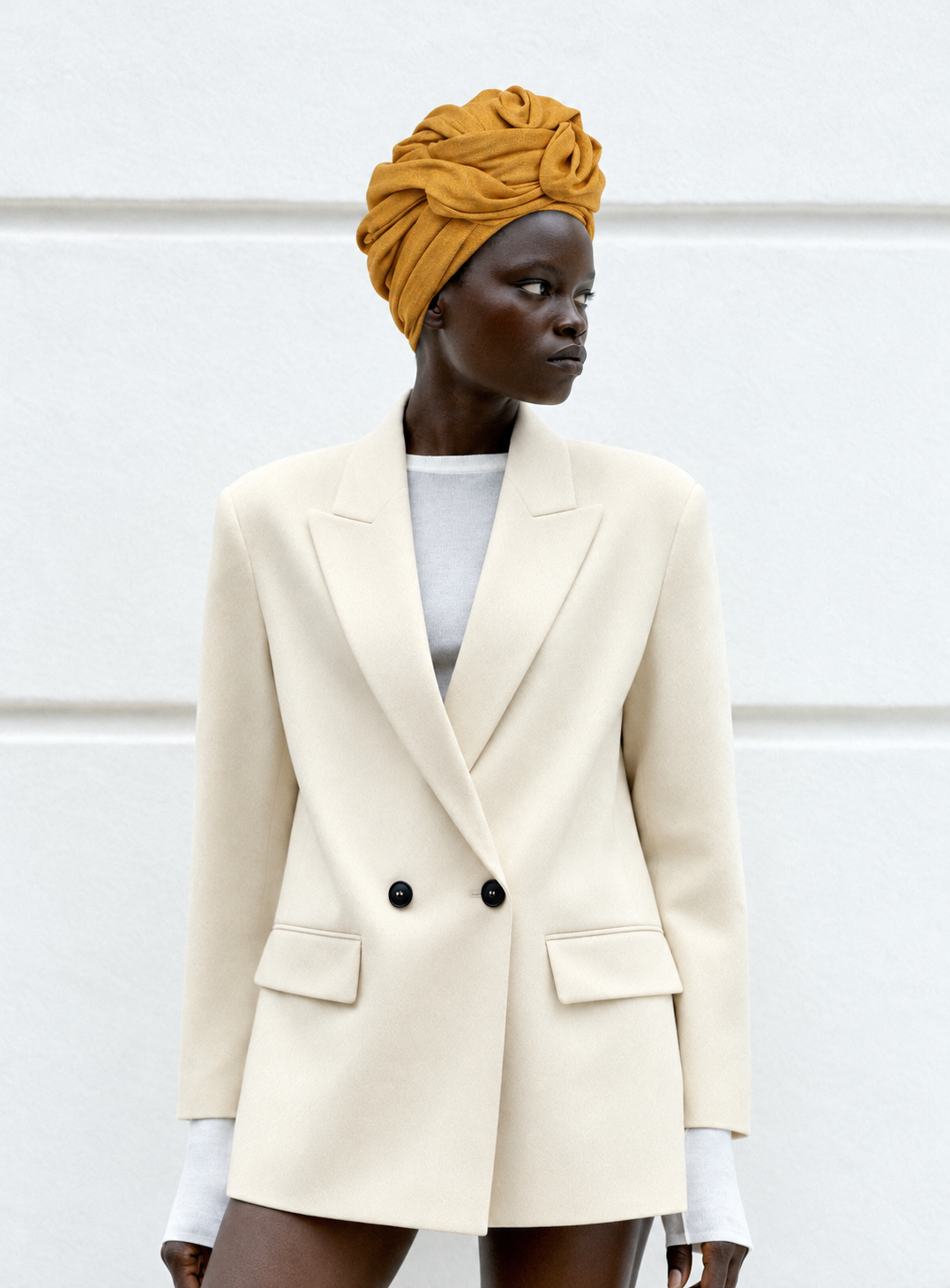 AFRICAN WIRE LINEN TURBAN