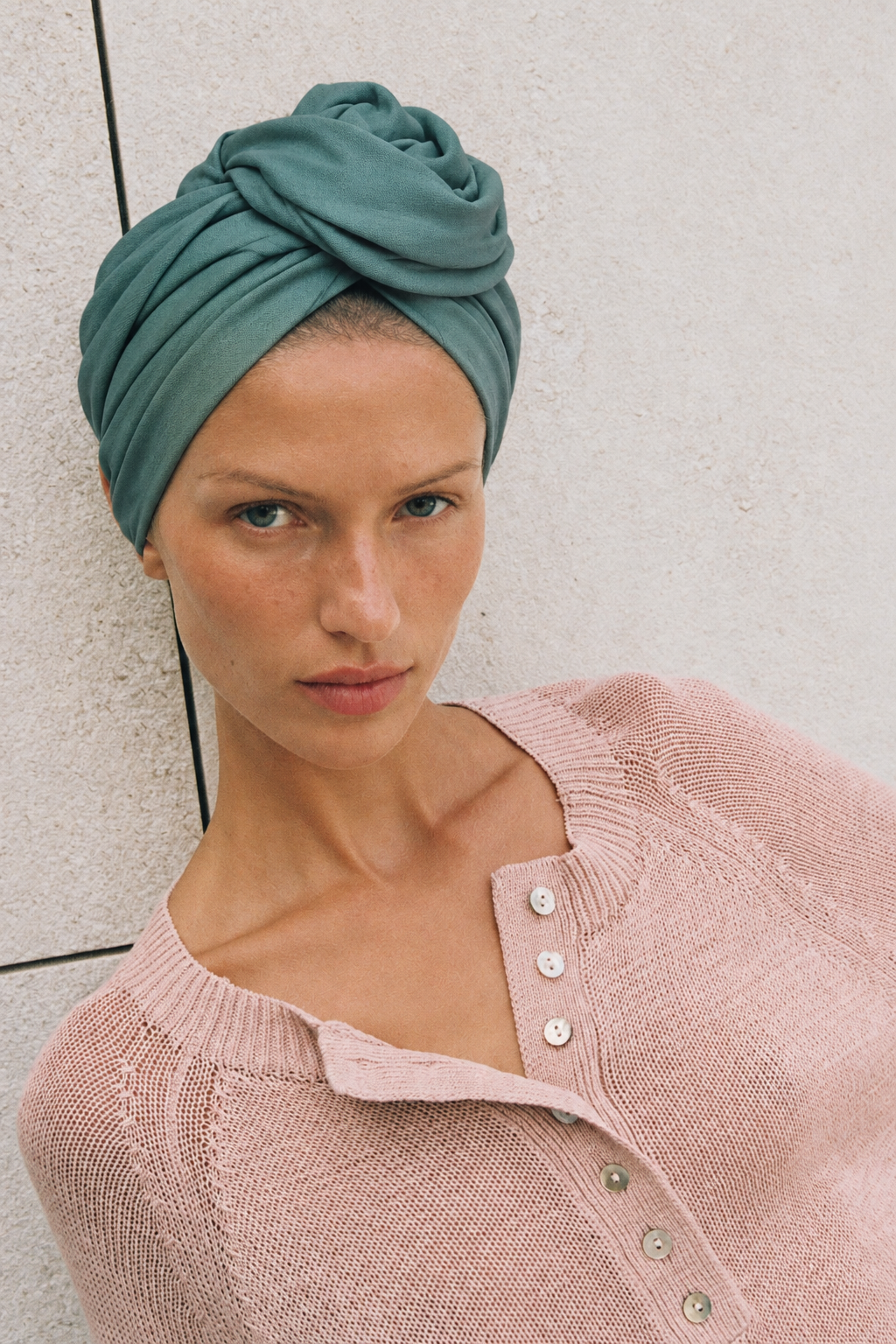 AFRICAN WIRE TURBAN LIGHT GREEN