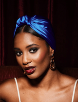 SILK WIRE FULL CAP TURBAN ELECTRIC BLUE