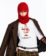 100% ALPACA VISOR HOOD RED