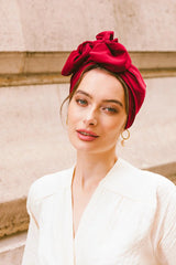 WIRE FULL CAP TURBAN CHERRY