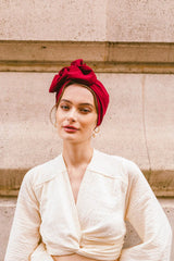 WIRE FULL CAP TURBAN CHERRY