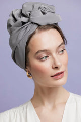 CUBAN WIIRE TURBAN PEARL GRAY