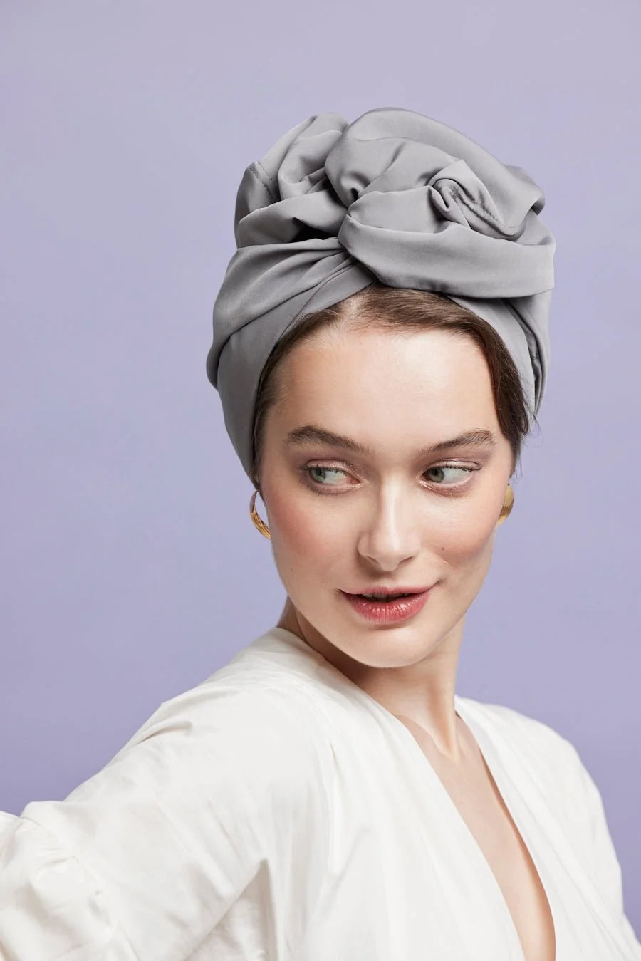 CUBAN WIIRE TURBAN PEARL GRAY