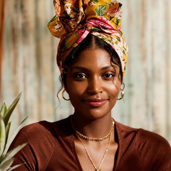 WIRE FULL CAP TURBAN COLORED FLORAL – S U R T U R B A N display picture 1