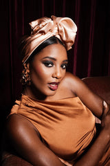 AFRICAN WIRE SILK TURBAN CHAMPAIGN