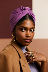 CUBAN WIIRE TURBAN LILAS