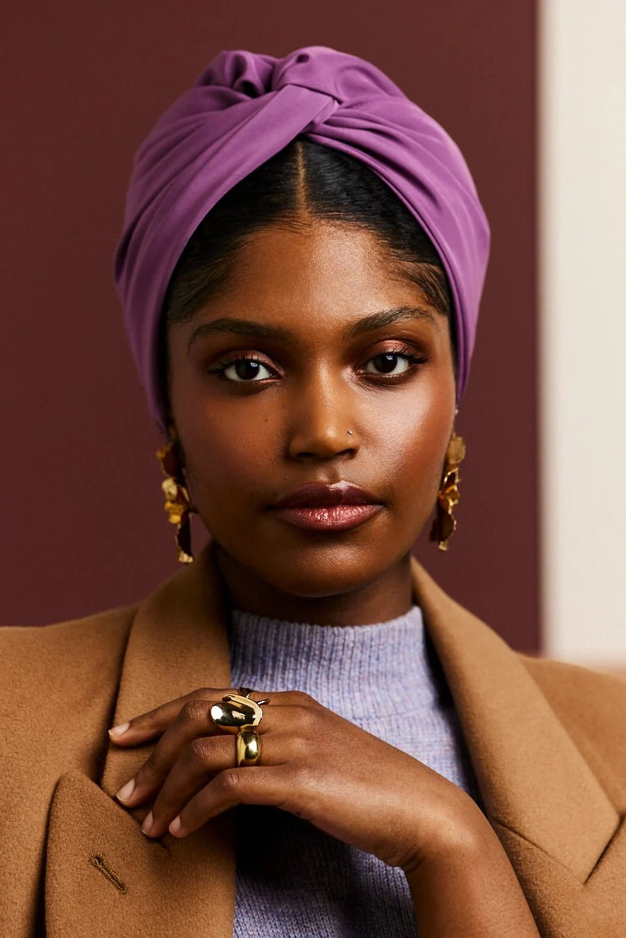 CUBAN WIIRE TURBAN LILAS