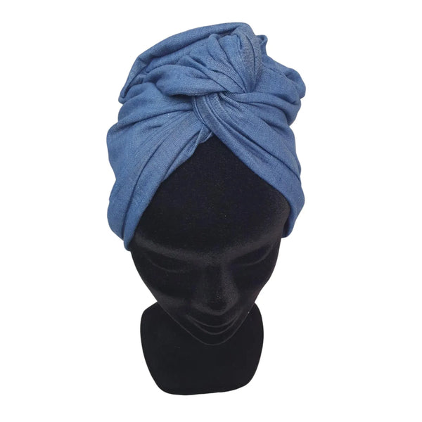Wire Headband Turban Blue