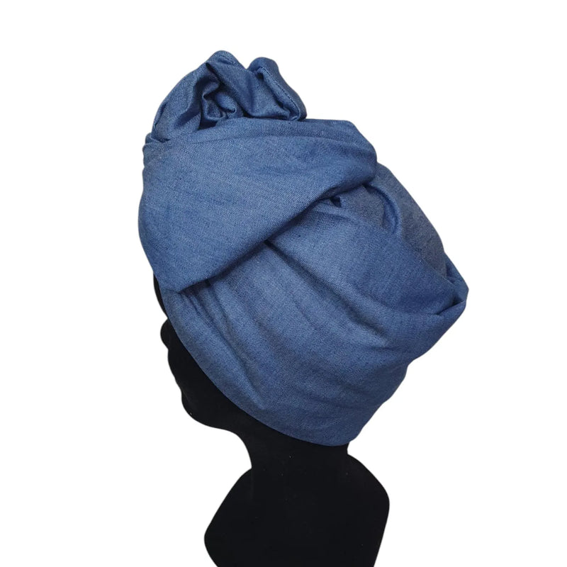 Wire Headband Turban Blue