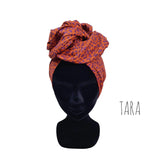 WIRE HEADBAND ORANGE LEOPARD