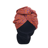 WIRE HEADBAND ORANGE LEOPARD