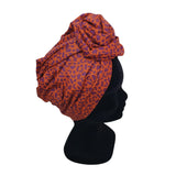 WIRE HEADBAND ORANGE LEOPARD