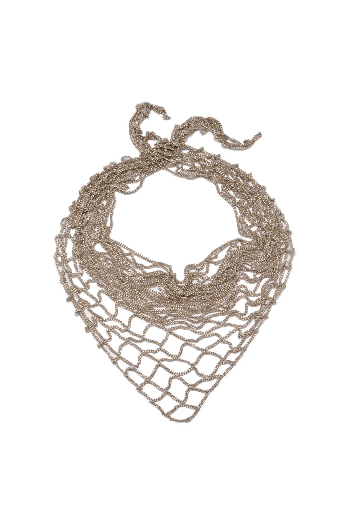 Textured scarf in the shape of a heart on a white background