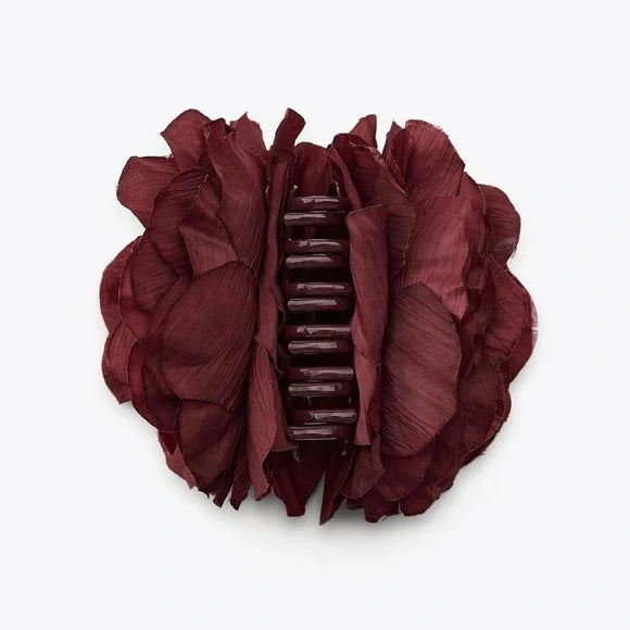 FLOWER BROOCH HAIR CLIP