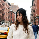 CROCHET SKULLCAP WITH BEADS