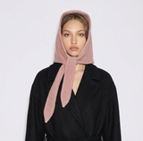 Fleece Babushka Bonnet Pink