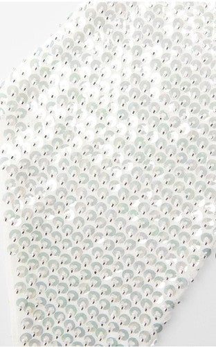 BEADED SEQUIN BANDANA WHITE