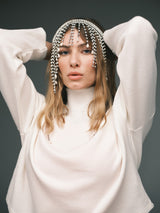Pearl + Crystal Fringe Bangs