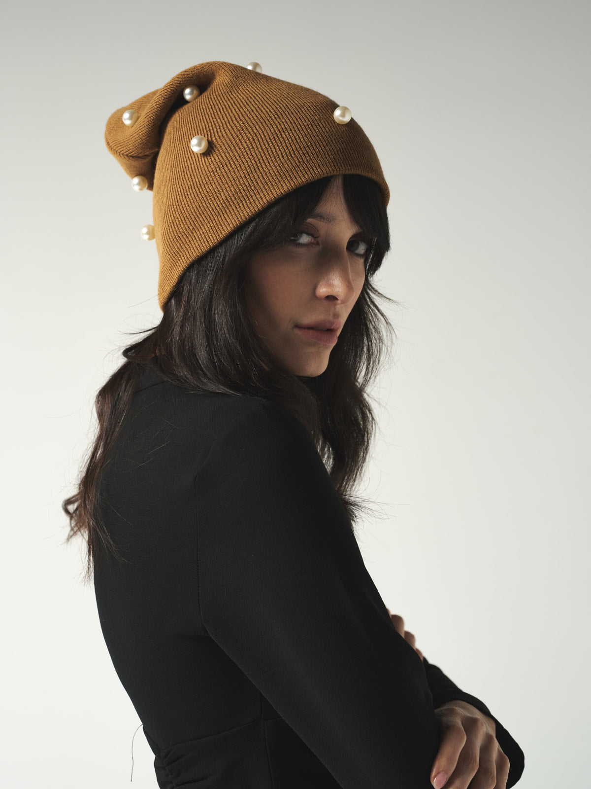 Camel Pearl Beanie