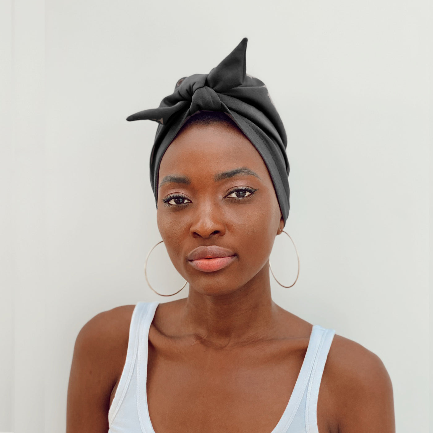 Head Scarf RED BY KISS PRE-TIED TURBAN TOP KNOT TYPES Hair Wrap